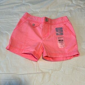 NWOT Carter’s Cotton Neon Pink Shorts